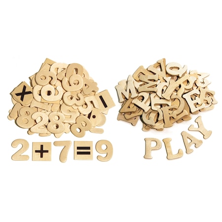 Creativity Street Letters and Numbers, Natural Wood, 1.5", 200 Pieces PAC3623